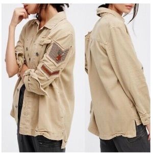 Free People Jackets & Coats | Free People Military Style Embellished Jacket